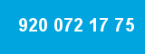 920 072 17 75 920 072 17 75
